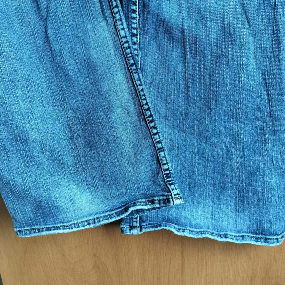 Y2K Low-rise Distressed Biker Silver Jeans Blue Vintage Wash Denim Women Size 29 - Picture 8 of 16